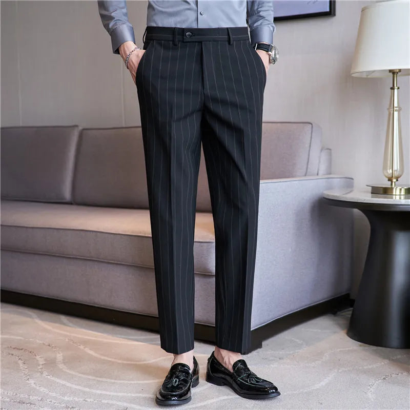 Pinstripe Suit Trousers for Men Lennard